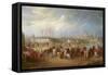 Mehemet Effendi, Turkish Ambassador, Arrives at the Tuileries on 21St March, 1721, after 1721 (Oil-Charles Parrocel-Framed Stretched Canvas