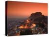 Meherangarh Fort and Town, Rajasthan, India-Walter Bibikow-Stretched Canvas