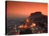 Meherangarh Fort and Town, Rajasthan, India-Walter Bibikow-Stretched Canvas