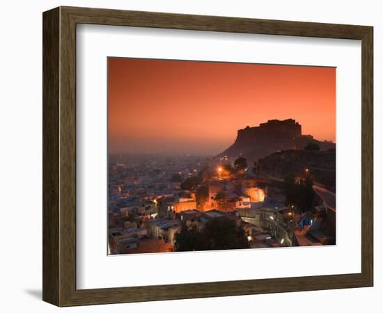 Meherangarh Fort and Town, Rajasthan, India-Walter Bibikow-Framed Photographic Print