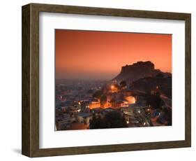 Meherangarh Fort and Town, Rajasthan, India-Walter Bibikow-Framed Photographic Print