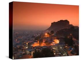 Meherangarh Fort and Town, Rajasthan, India-Walter Bibikow-Stretched Canvas