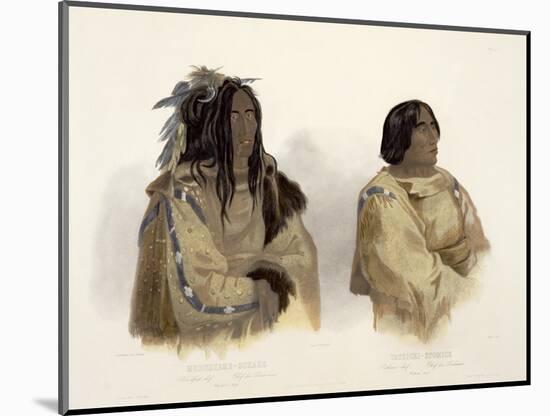 Mehkskeme-Sukahs, Plate 45, Travels in the Interior of North America, Engraved: Allais, 1844-Karl Bodmer-Mounted Giclee Print