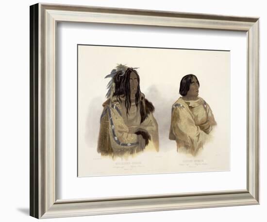 Mehkskeme-Sukahs, Plate 45, Travels in the Interior of North America, Engraved: Allais, 1844-Karl Bodmer-Framed Giclee Print