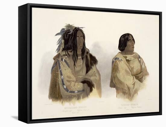 Mehkskeme-Sukahs, Plate 45, Travels in the Interior of North America, Engraved: Allais, 1844-Karl Bodmer-Framed Stretched Canvas