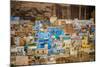 Mehrangarh Fort Towering over the Blue Rooftops in Jodhpur, the Blue City, Rajasthan, India, Asia-Laura Grier-Mounted Photographic Print