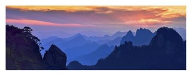 Sanqing Mountain Sunset-Mei Xu-Giclee Print