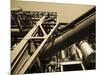 Meiderich Ironworks, North Duisburg Landscape Park, Duisburg, Rhineland-Westphalia, Germany-Walter Bibikow-Mounted Photographic Print