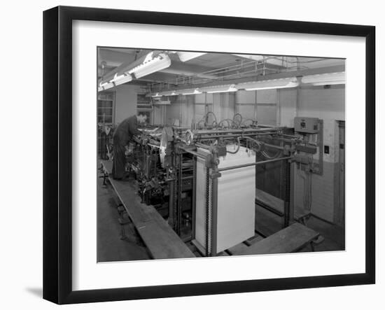 Meilhe Two Colour Printing Machine in Operation at a Printers, Mexborough, South Yorkshire, 1959-Michael Walters-Framed Photographic Print