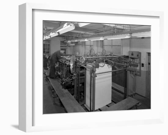 Meilhe Two Colour Printing Machine in Operation at a Printers, Mexborough, South Yorkshire, 1959-Michael Walters-Framed Photographic Print