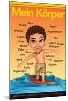 Mein Körper - My Body (Surfer Boy) in German-Gerard Aflague Collection-Mounted Poster