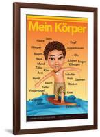 Mein Körper - My Body (Surfer Boy) in German-Gerard Aflague Collection-Framed Art Print