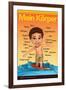 Mein Körper - My Body (Surfer Boy) in German-Gerard Aflague Collection-Framed Art Print