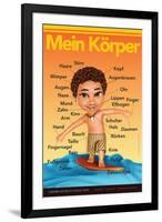 Mein Körper - My Body (Surfer Boy) in German-Gerard Aflague Collection-Framed Art Print