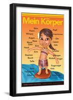 Mein Körper - My Body (Surfer Girl) in German-Gerard Aflague Collection-Framed Art Print