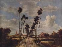 Wooded Landscape with Merrymakers in a Cart-Meindert Hobbema-Art Print