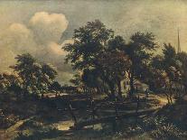 Wooded Landscape with Watermill, C.1665-Meindert Hobbema-Giclee Print