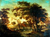 Wooded Landscape with Watermill, C.1665-Meindert Hobbema-Giclee Print