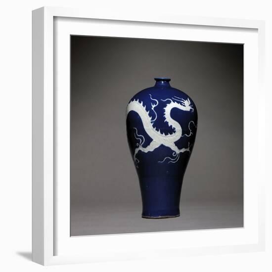 Meiping Vase Decorated with a Dragon with Three Claws-null-Framed Giclee Print
