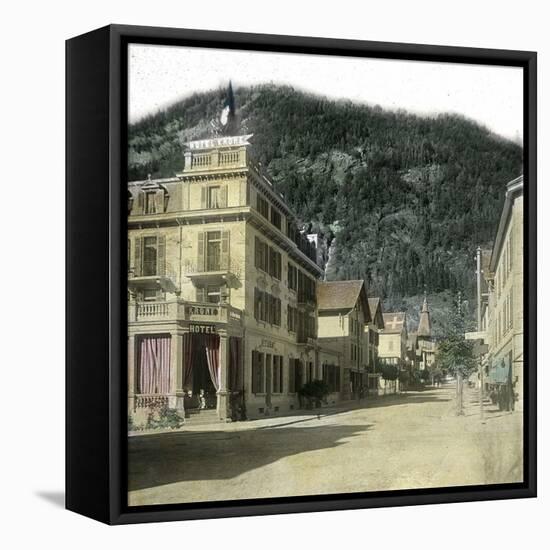 Meiringen (Switzerland), the Kirchgasse, Circa 1865-Leon, Levy et Fils-Framed Stretched Canvas