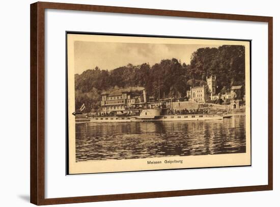 Meißen, Dampfer Bodenbach Auf Der Elbe, Geipelburg-null-Framed Giclee Print