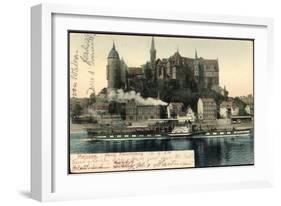 Meißen Elbe, Königl. Albrechtsburg,Dampfer Bodenbach-null-Framed Giclee Print