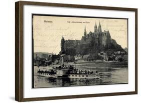 Meißen, Kgl. Albrechtsburg Und Dom, Dampfer Bodenbach-null-Framed Giclee Print