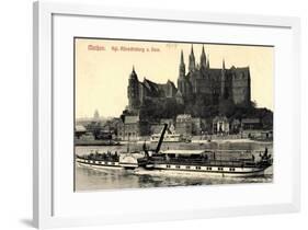 Meißen Sachsen, Dampfer Schandau, Albrechtsburg-null-Framed Giclee Print