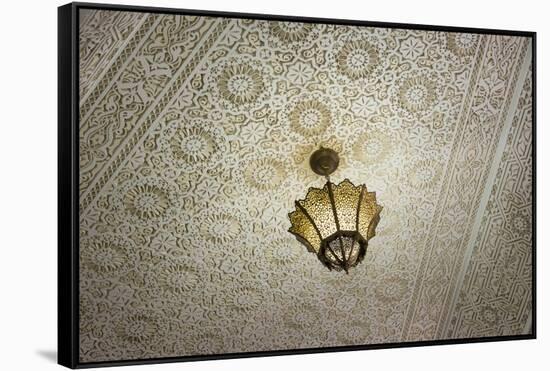 Meknes, Morocco Ceiling Lights Chandelier in Restaurant-Bill Bachmann-Framed Stretched Canvas