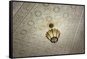 Meknes, Morocco Ceiling Lights Chandelier in Restaurant-Bill Bachmann-Framed Stretched Canvas