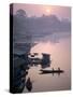 Mekong River, River Boat Houses, Thailand-Steve Vidler-Stretched Canvas