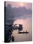 Mekong River, River Boat Houses, Thailand-Steve Vidler-Stretched Canvas