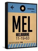 MEL Melbourne Luggage Tag 1-NaxArt-Framed Stretched Canvas