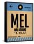 MEL Melbourne Luggage Tag 1-NaxArt-Framed Stretched Canvas