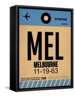 MEL Melbourne Luggage Tag 1-NaxArt-Framed Stretched Canvas