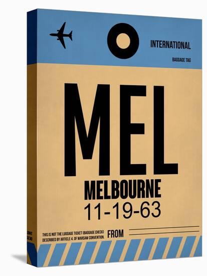 MEL Melbourne Luggage Tag 1-NaxArt-Stretched Canvas