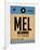 MEL Melbourne Luggage Tag 1-NaxArt-Framed Art Print