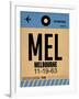 MEL Melbourne Luggage Tag 1-NaxArt-Framed Art Print