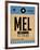 MEL Melbourne Luggage Tag 1-NaxArt-Framed Art Print