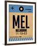 MEL Melbourne Luggage Tag 1-NaxArt-Framed Art Print