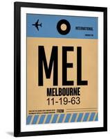 MEL Melbourne Luggage Tag 1-NaxArt-Framed Art Print