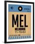 MEL Melbourne Luggage Tag 1-NaxArt-Framed Art Print