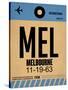 MEL Melbourne Luggage Tag 1-NaxArt-Stretched Canvas