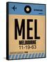 MEL Melbourne Luggage Tag 1-NaxArt-Framed Stretched Canvas