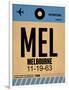 MEL Melbourne Luggage Tag 1-NaxArt-Framed Art Print