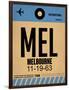 MEL Melbourne Luggage Tag 1-NaxArt-Framed Art Print