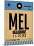 MEL Melbourne Luggage Tag 1-NaxArt-Mounted Art Print