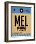 MEL Melbourne Luggage Tag 1-NaxArt-Framed Premium Giclee Print