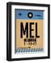 MEL Melbourne Luggage Tag 1-NaxArt-Framed Premium Giclee Print