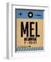 MEL Melbourne Luggage Tag 1-NaxArt-Framed Premium Giclee Print